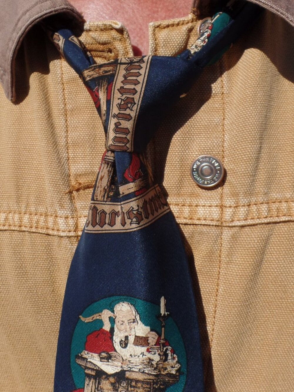 Norman Rockwell Silk Tie Christmas Vintage Christmas '94 - Picture 6 of 9